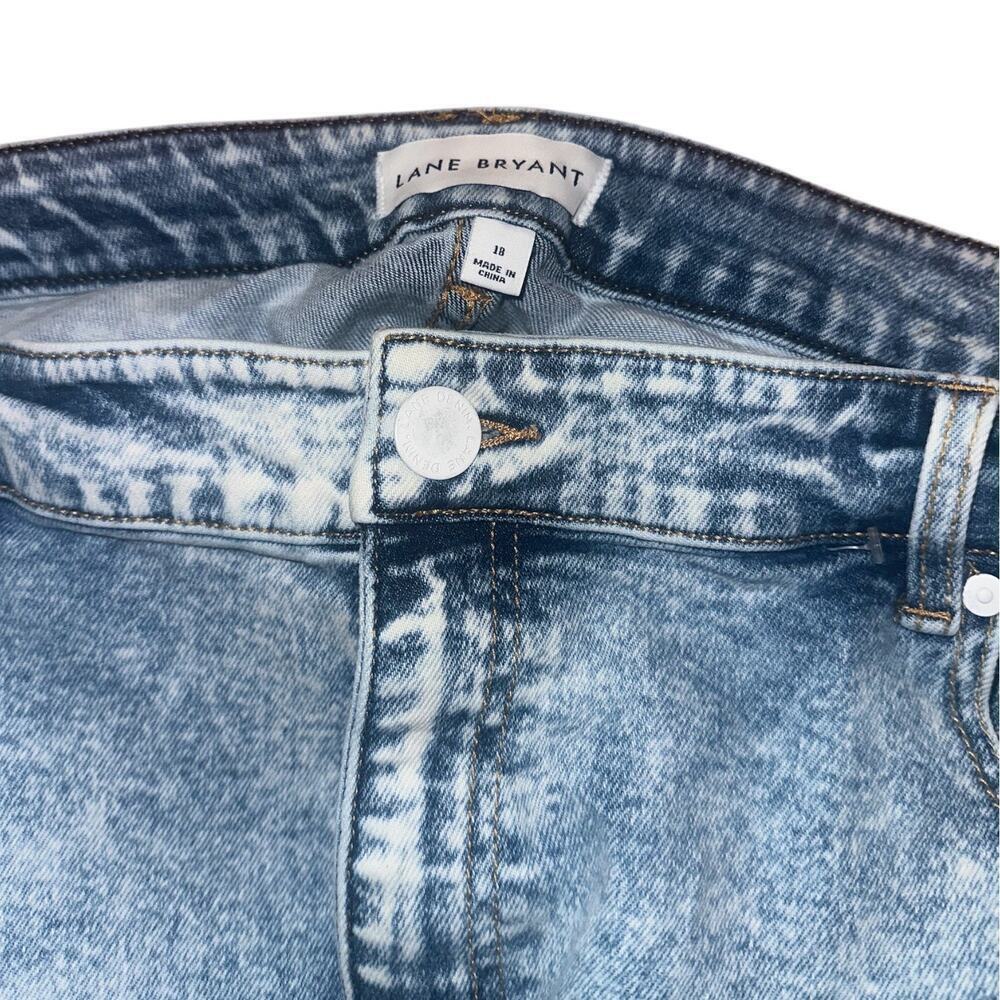 Lane Bryant Sz18 High-Rise Girlfriend Straight CropMagic Waistband stone wash - Picture 4 of 5